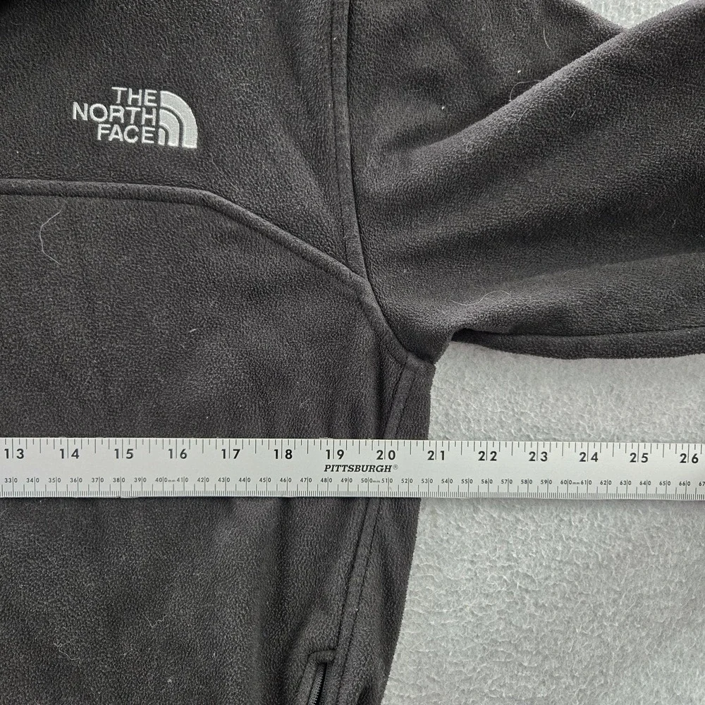 The North Face Men Jacket M Black Fleece Jacket Gorpcore Logo Zipper Long Sleeve